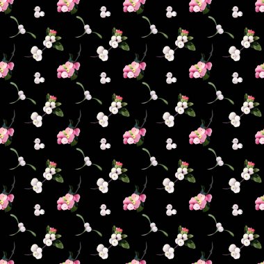 Kusursuz Noel desenli kış meyveleri suluboya çizimi