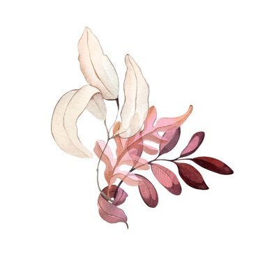 Suluboya resimli el çizimi orman çiçekleri kışın sonbahar tohumları kumaş, duvar kağıtları, çarşaf posterleri ve kartpostal dekoru.