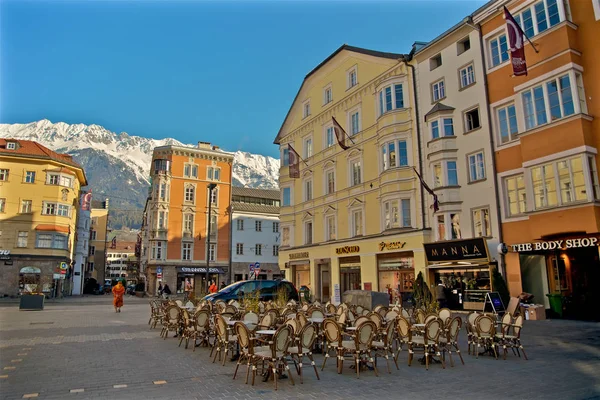 Oude Binnenstad Van Innsbruck Oostenrijk Rechtenvrije Stockfoto's