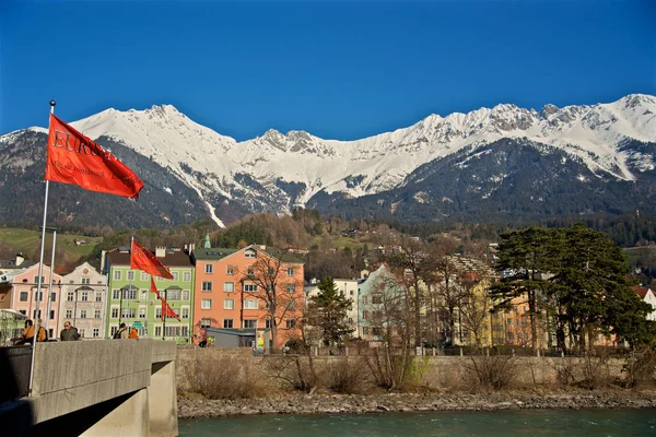 Innsbruck Austria City Center Area — 图库照片