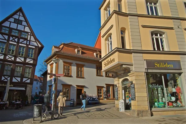 Krásné Historické Město Erfurt Durynsku Německo — Stock fotografie