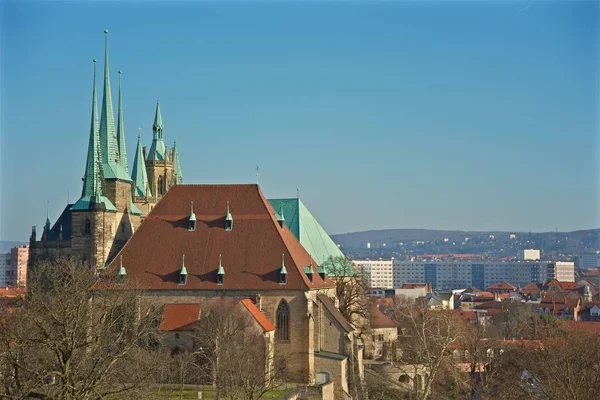 Cidade Histórica Bonita Erfurt Thuringia Alemanha — Fotografia de Stock