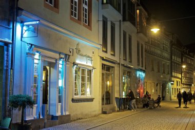 Güzel tarihi şehir Erfurt, Thüringen Almanya