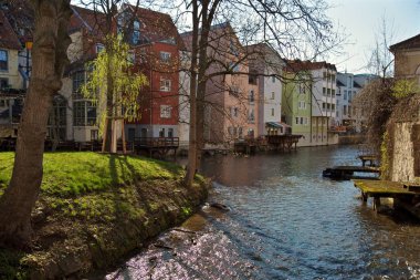 Güzel tarihi şehir Erfurt, Thüringen Almanya