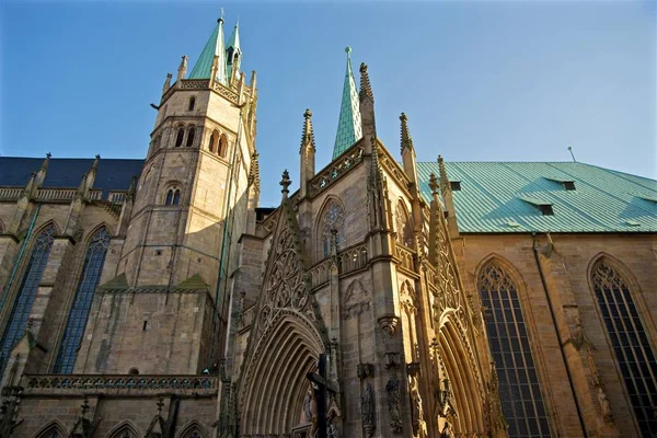 Krásné Historické Město Erfurt Durynsku Německo — Stock fotografie