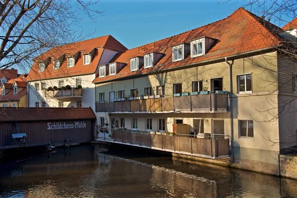 Vacker Historisk Stad Erfurt Thüringen Tyskland — Stockfoto