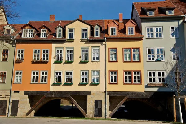 Vacker Historisk Stad Erfurt Thüringen Tyskland — Stockfoto