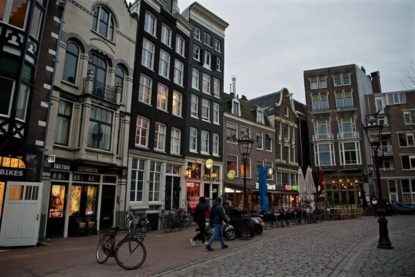 Hermoso Centro Histórico Ámsterdam Países Bajos — Foto de Stock