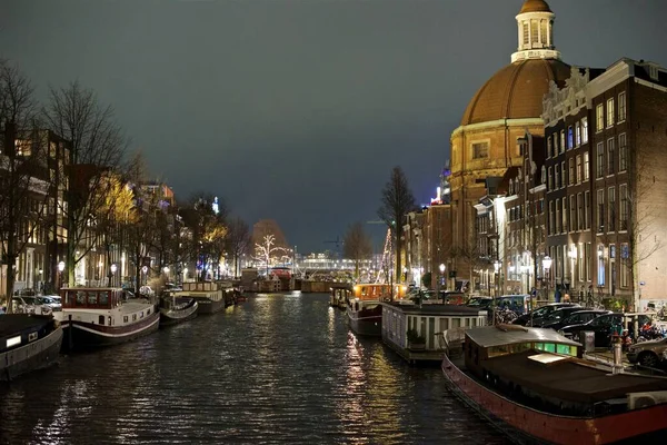 Piękne Historyczne Centrum Amsterdamu Holandia — Zdjęcie stockowe