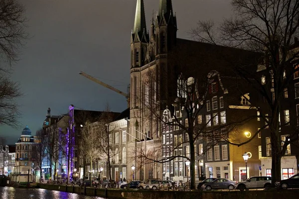 Hermoso Centro Histórico Ámsterdam Países Bajos — Foto de Stock