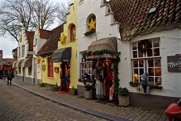 Beatiful Historical City Center Brugge Brugges Belgium — стокове фото