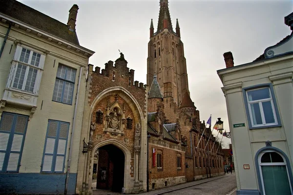 Beatiful Centro Histórico Brujas Brujas Bélgica — Foto de Stock