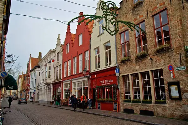 Beatiful Centro Histórico Brujas Brujas Bélgica — Foto de Stock