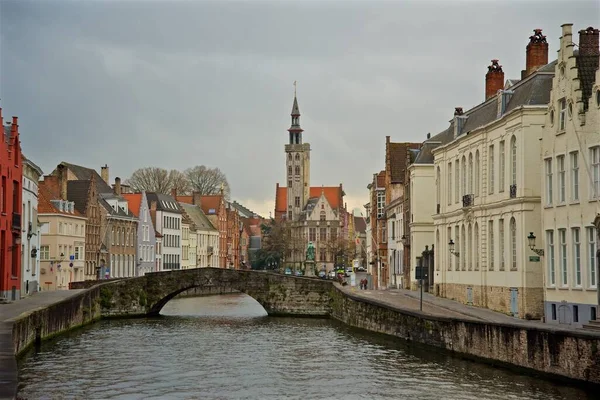 Bellissimo Centro Storico Brugge Brugges Belgio — Foto Stock