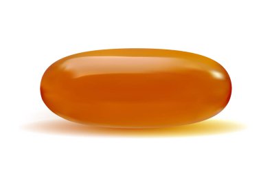 Sarı gerçekçi vektör 3 boyutlu haplar