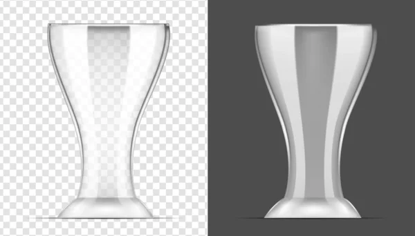 Vase transparent en verre. Image vectorielle réaliste — Image vectorielle