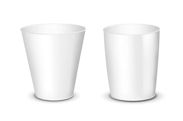 Λευκό πλαστικό ή χάρτινο γυαλί — Διανυσματικό Αρχείο