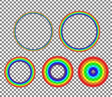 Şeffaf vektör gökkuşağı. Gerçekçi görüntü