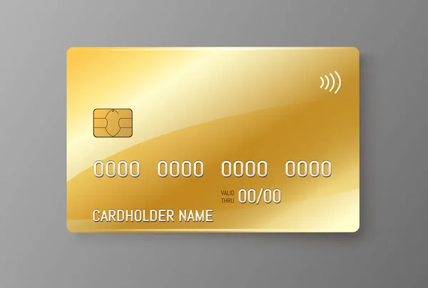 Kreditkarte Mit Emv Chip Kontaktloses Bezahlen — Stockvektor