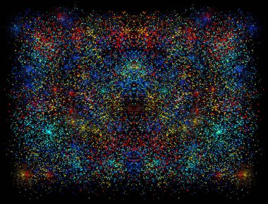 Renkli sim arkaplanlı kart. Poster için parlak ışıltılar