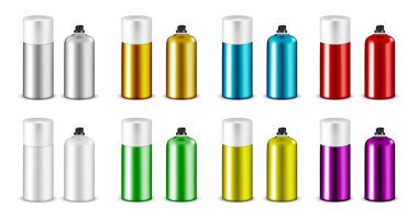 Plastik ya da metal kapaklı kozmetik sprey şişesi