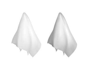 Beyaz ve siyah gerçekçi hafif kumaş