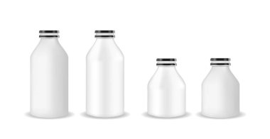 Kozmetik, ilaç veya yiyecek için vektör plastik kavanozu