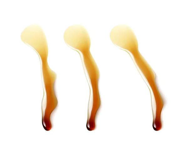 Sauce vectorielle ou gouttes de caramel — Image vectorielle