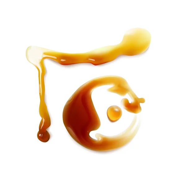 Sauce vectorielle ou gouttes de caramel — Image vectorielle