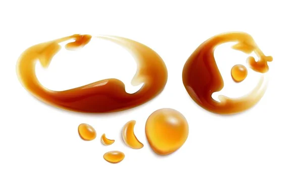 Sauce vectorielle ou gouttes de caramel — Image vectorielle