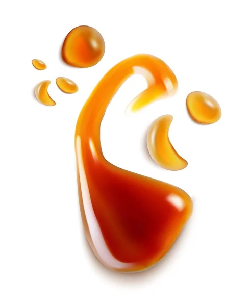 Sauce vectorielle ou gouttes de caramel — Image vectorielle