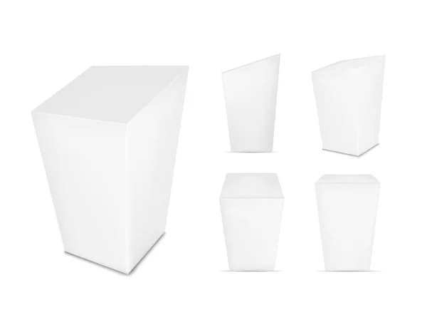 Caja de papel vertical realista — Vector de stock