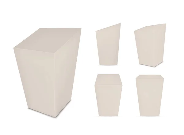 Caja de papel vertical realista — Vector de stock