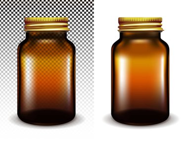 Kozmetik ve ilaçlar için şeffaf cam kavanoz