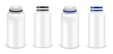 Multivitaminler için açılır ve kapanır plastik şişe 