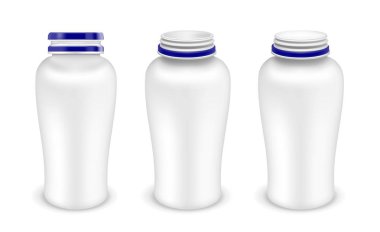 Multivitaminler için açılır ve kapanır plastik şişe 