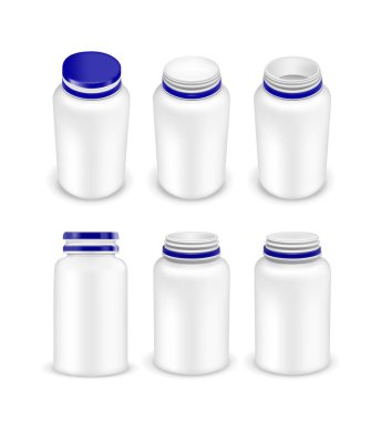 Multivitaminler için açılır ve kapanır plastik şişe 