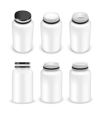 Multivitaminler için açılır ve kapanır plastik şişe 