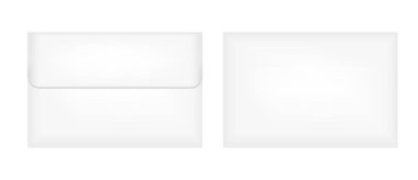 Beyaz plastik ya da kağıt ambalaj. Karton zarf