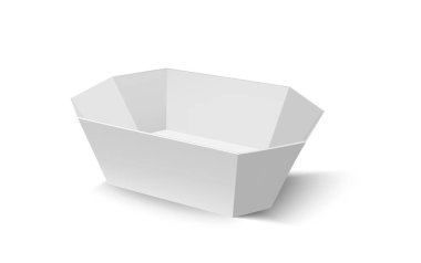 Atıştırmalık, yiyecek ve çikolata için beyaz paket. Kutuyu aç