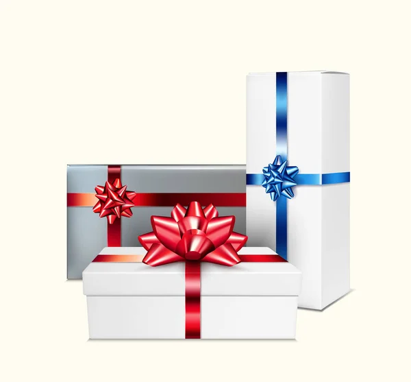 Geschenkbox mit Schleife und Schleife — Stockvektor