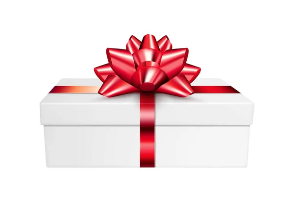 Geschenkbox mit Schleife und Schleife — Stockvektor