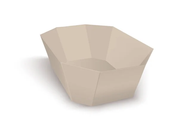 Braunes Paket für Snacks, Lebensmittel und Schokolade. offene Schachtel — Stockvektor