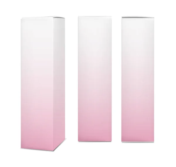 Caja de papel vertical en blanco — Vector de stock