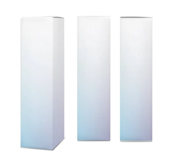 Blank vertical paper box — Stock Vector