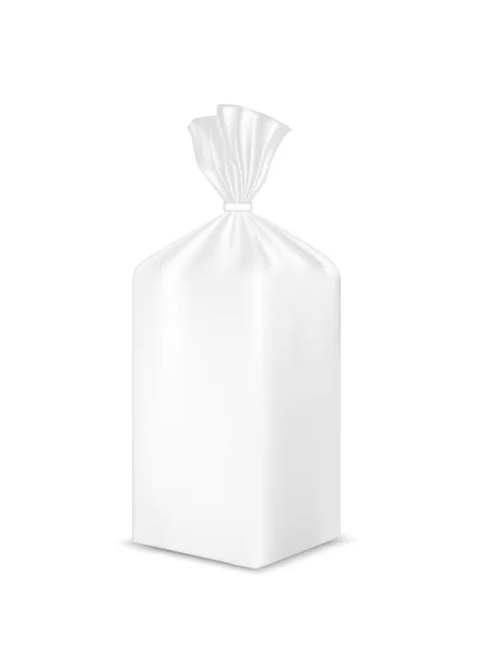 Embalaje de papel o papel. Bolsita para pan, café, dulces — Vector de stock