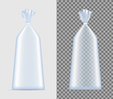 Şeffaf boş folyo ya da kağıt ambalajlama. Ekmek için Sachet 