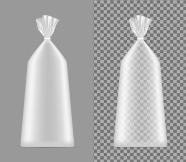 Şeffaf boş folyo ya da kağıt ambalajlama. Ekmek için Sachet 