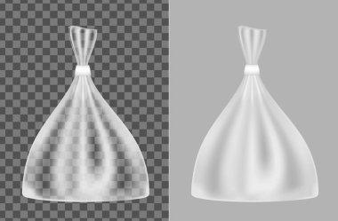 Şeffaf boş folyo ya da kağıt ambalajlama. Ekmek için Sachet 