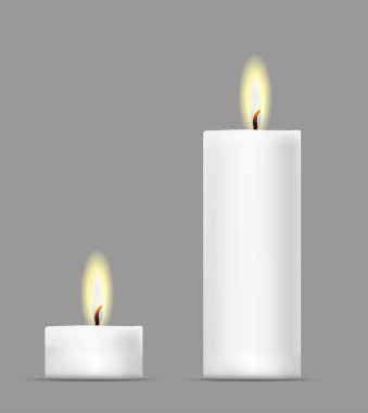 Mum damlalı yanan bir mumun gerçekçi görüntüsü